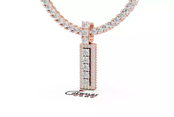 Custom Pointer Letter A to Z Alphabet Necklace Solitaire Pendant 3D print model