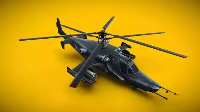 Military Attack Helicopter Game Ready 3D Model