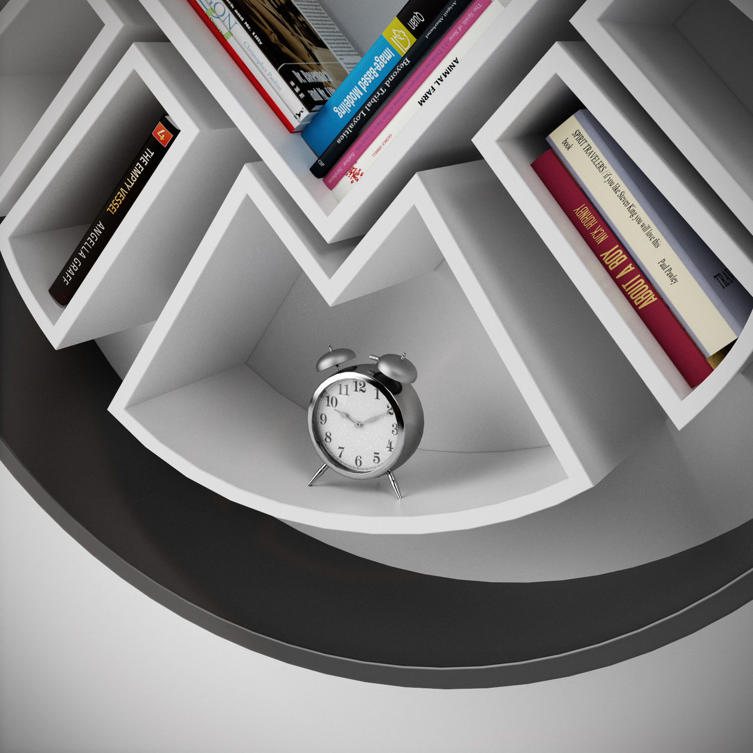 Bookshelf Marvel  3D model_1