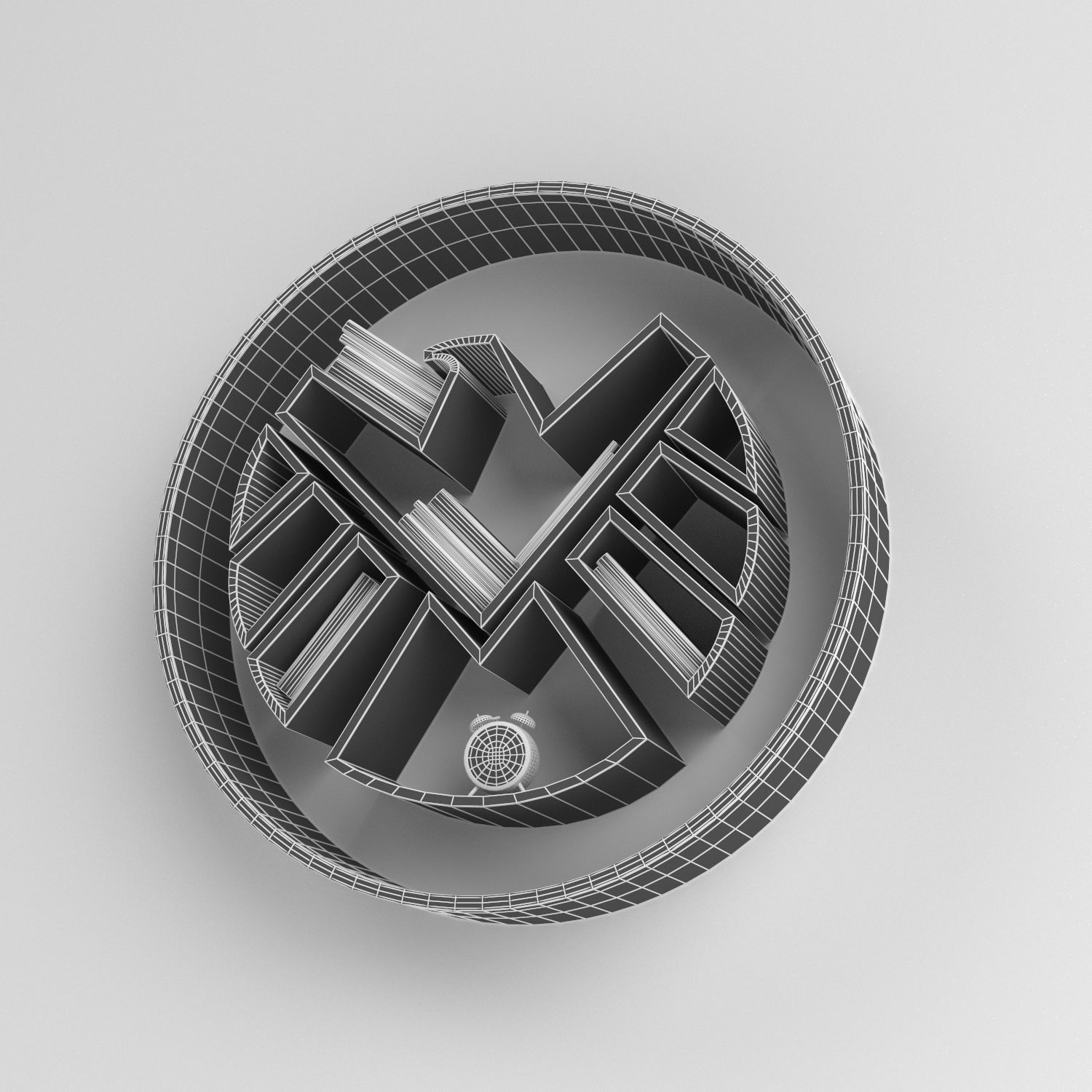 Bookshelf Marvel  3D model_5