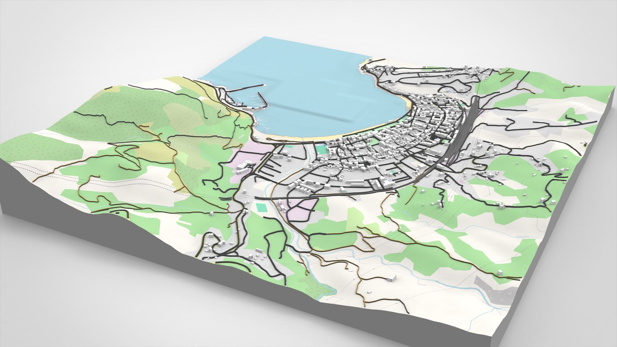 Cityscape Sapri Italy 3D model_8