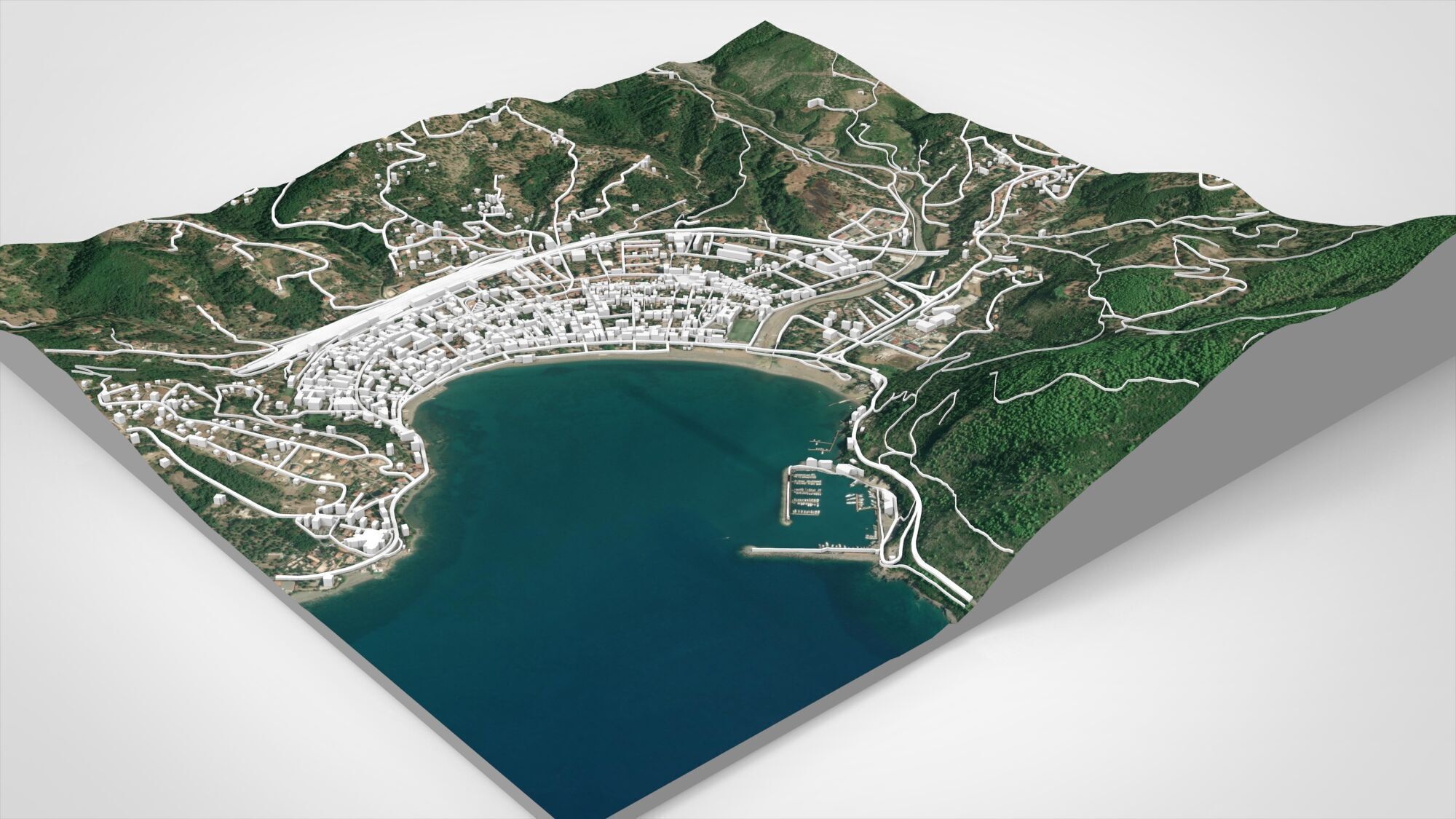 Cityscape Sapri Italy 3D model_9