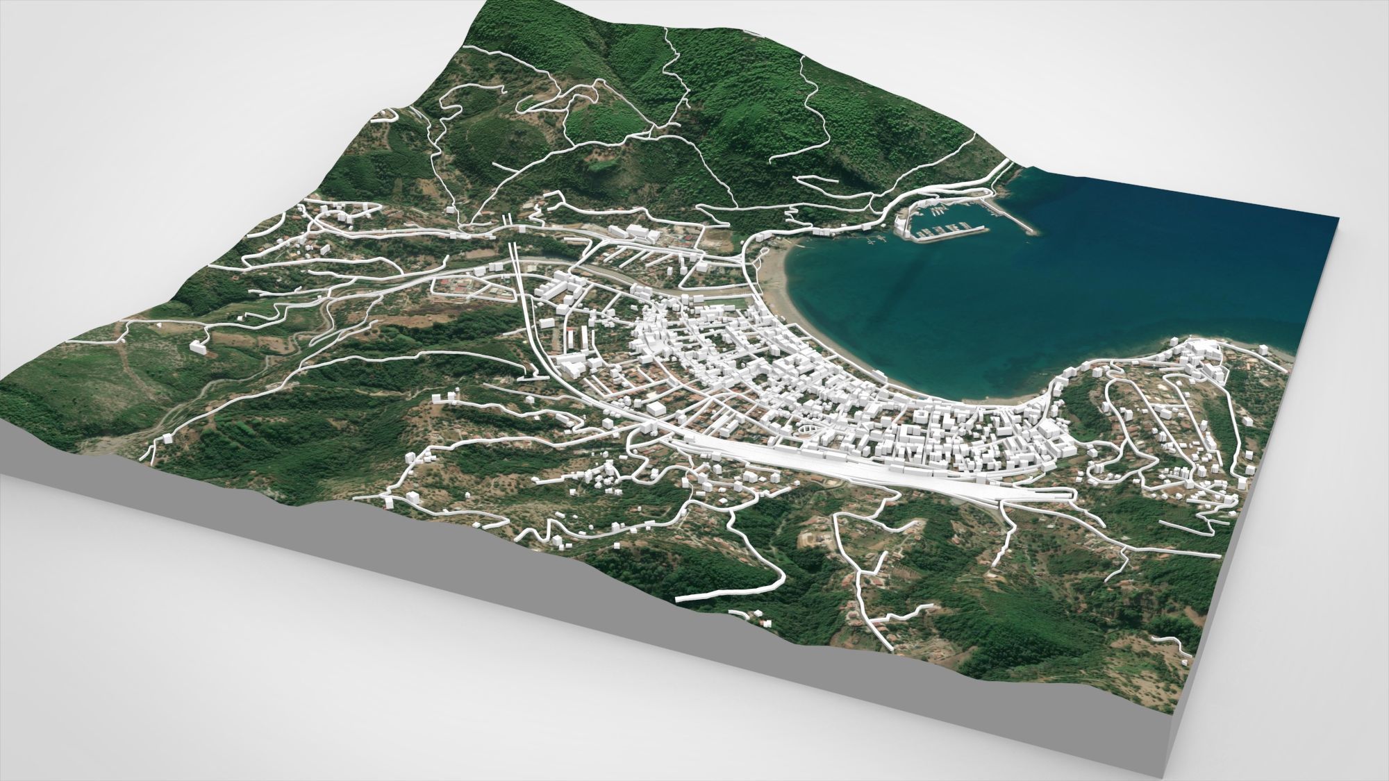 Cityscape Sapri Italy 3D model_5