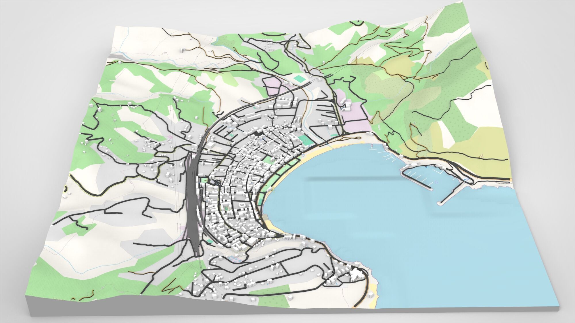 Cityscape Sapri Italy 3D model_4