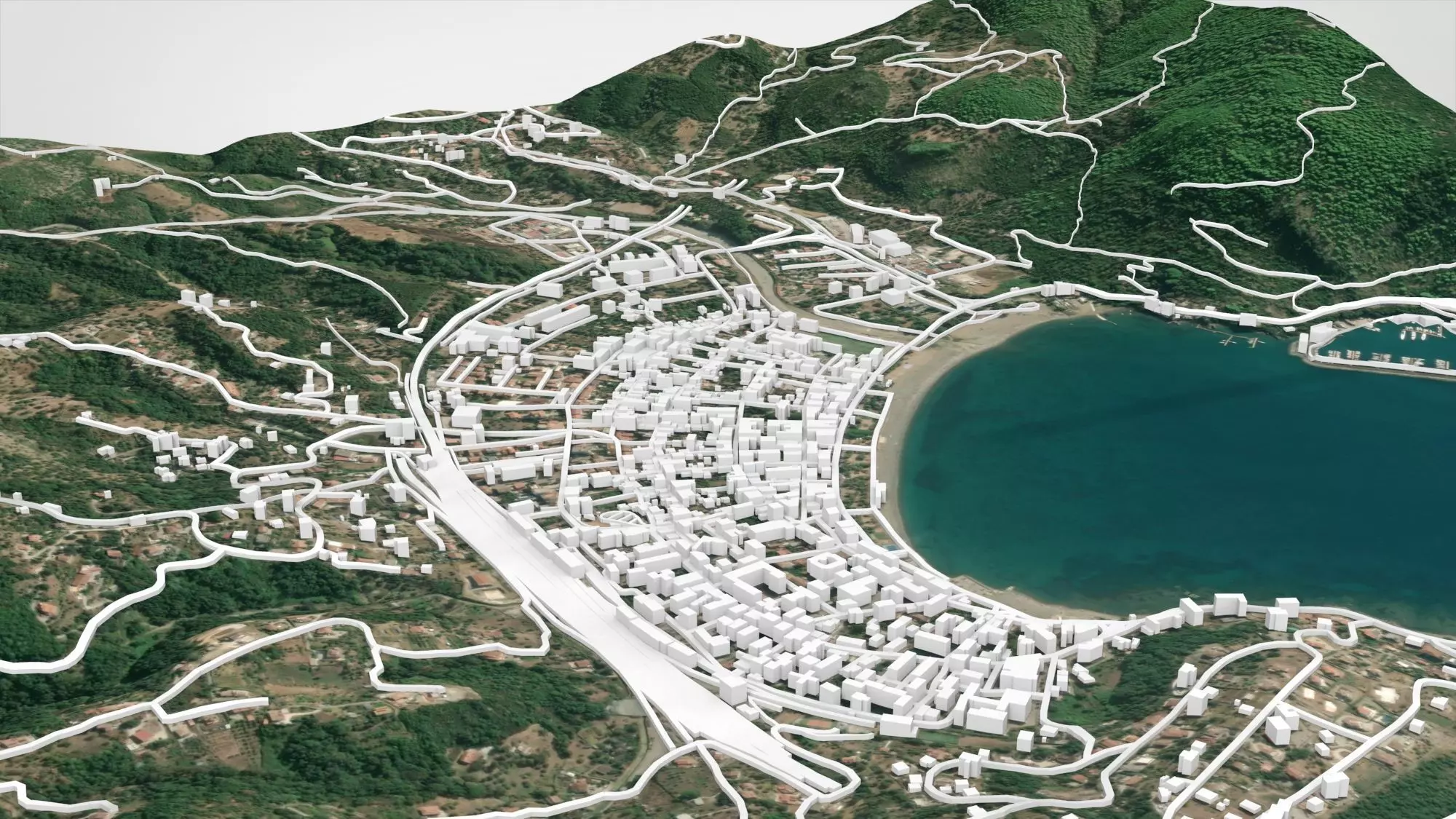 Cityscape Sapri Italy 3D model_0