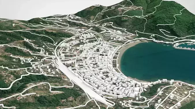 Cityscape Sapri Italy 3D model