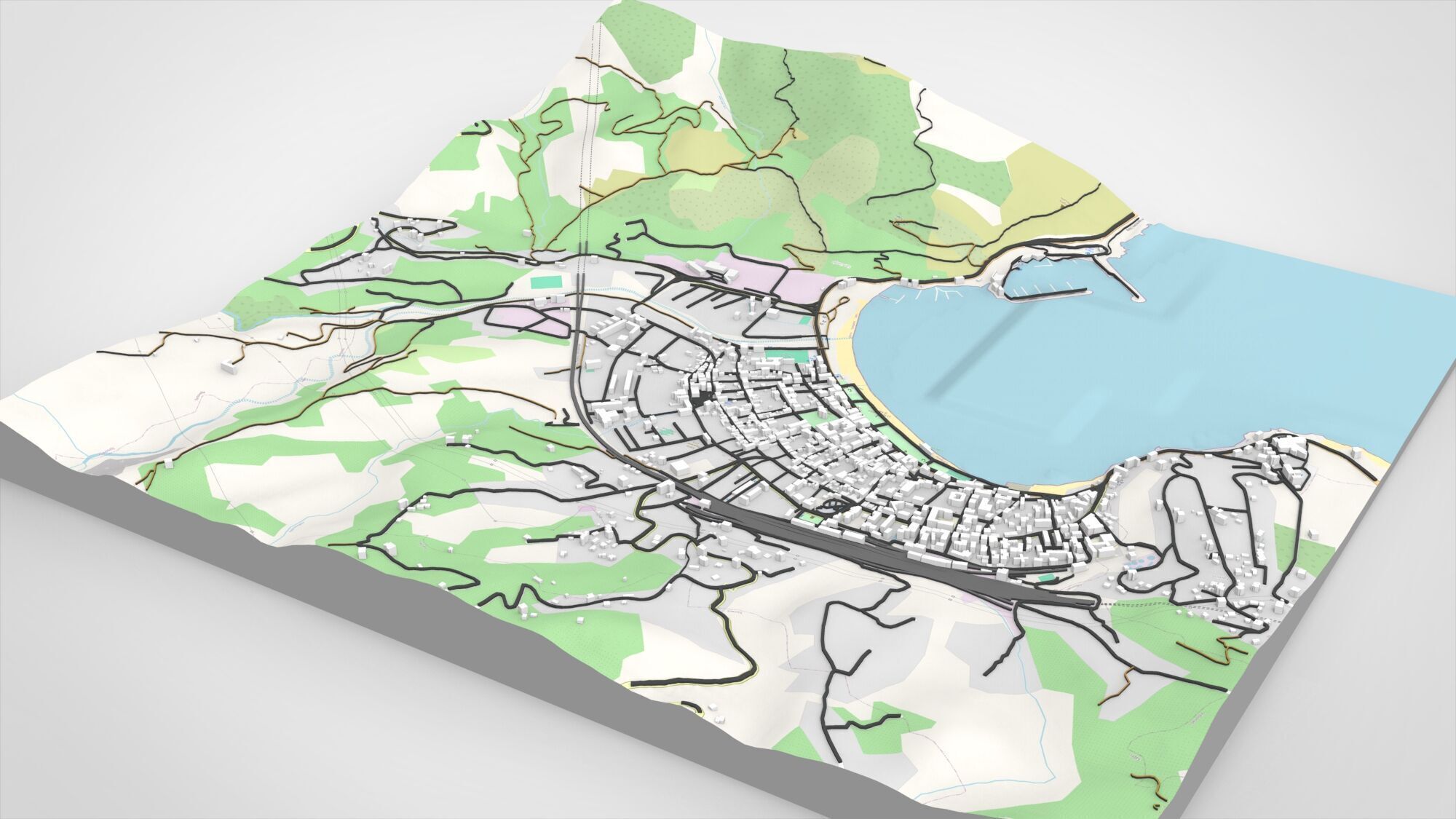 Cityscape Sapri Italy 3D model_6