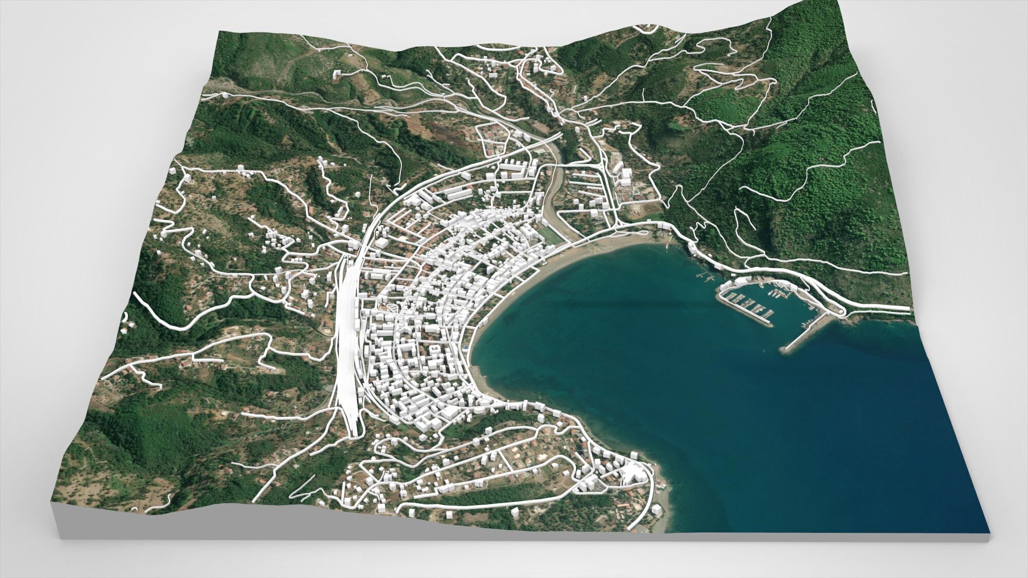 Cityscape Sapri Italy 3D model_3