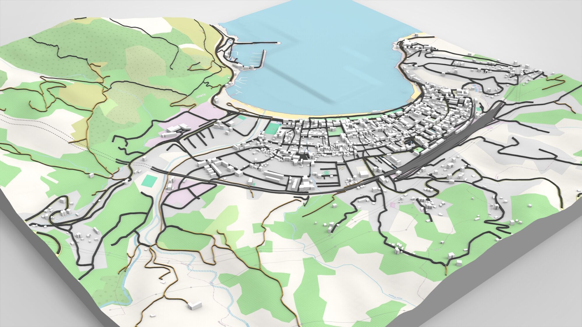 Cityscape Sapri Italy 3D model_2