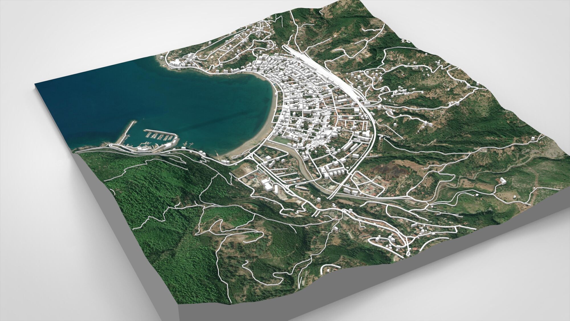 Cityscape Sapri Italy 3D model_7