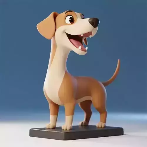 1084  Colorful Laughing   Galgo Dog on Base  pug