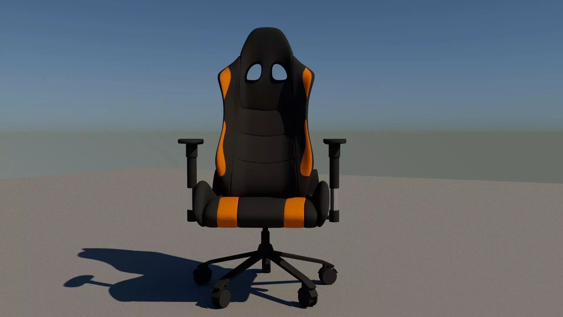Low Poly Gaming Chair 3D Model Free low-poly 3D model