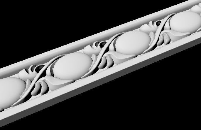 Central decor ornament for furniture 3D model_3