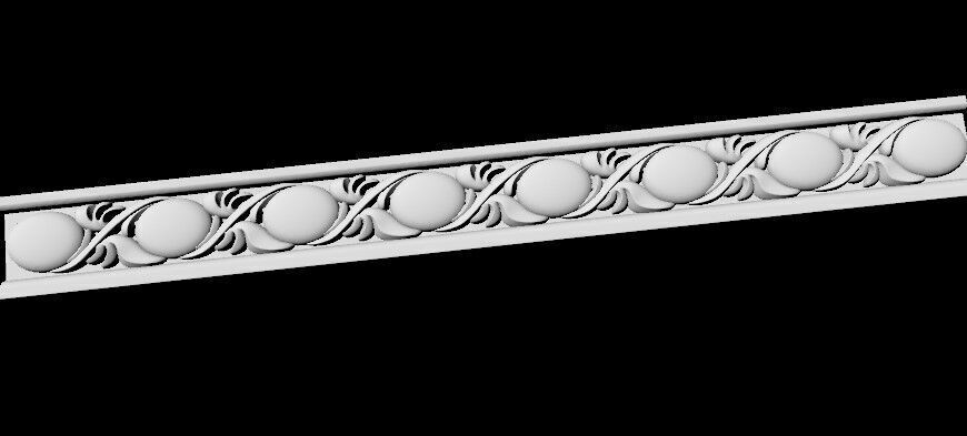 Central decor ornament for furniture 3D model_2