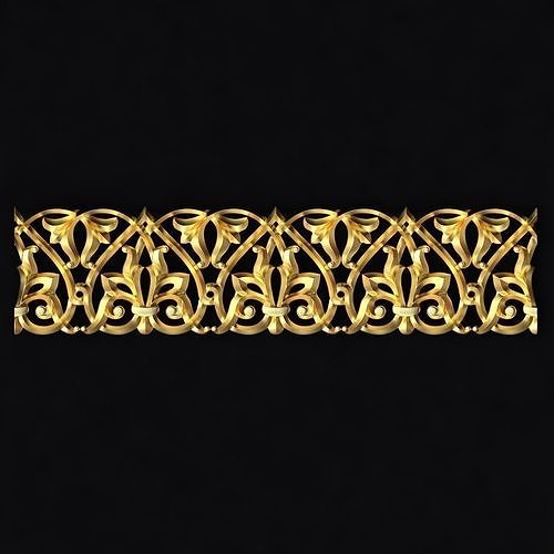 Central decor ornament for furniture 3D model