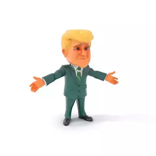 Stylish Businessman Character Rigged and Animated Low-poly 3D model