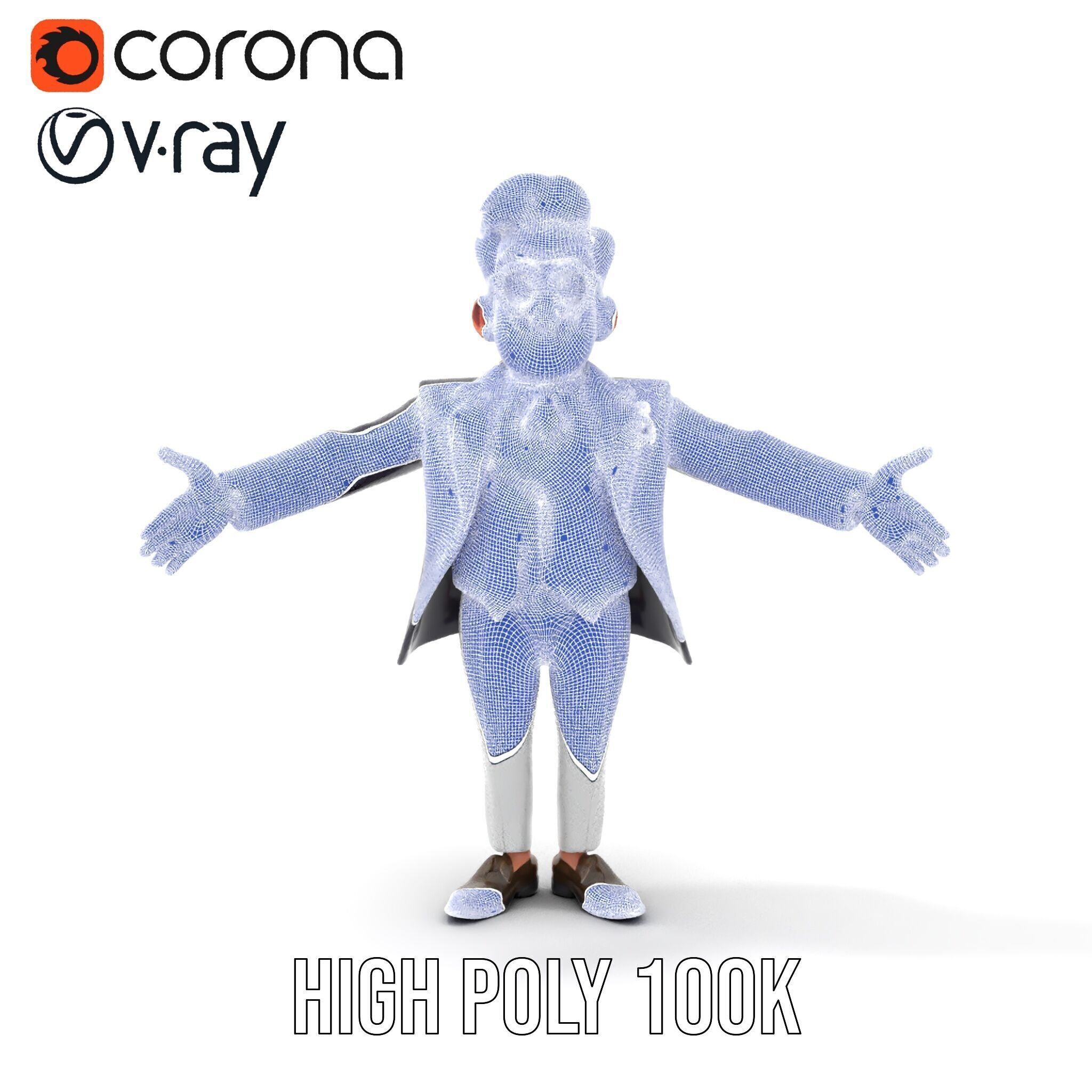 Charming Animated Businessman D Model  Rigged and Animated Low-poly 3D model_33