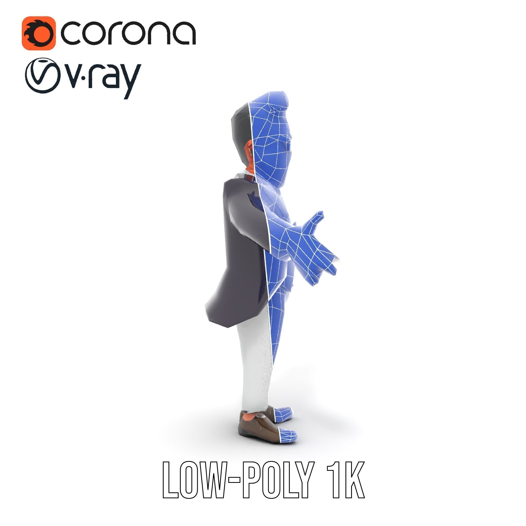 Charming Animated Businessman D Model  Rigged and Animated Low-poly 3D model_19