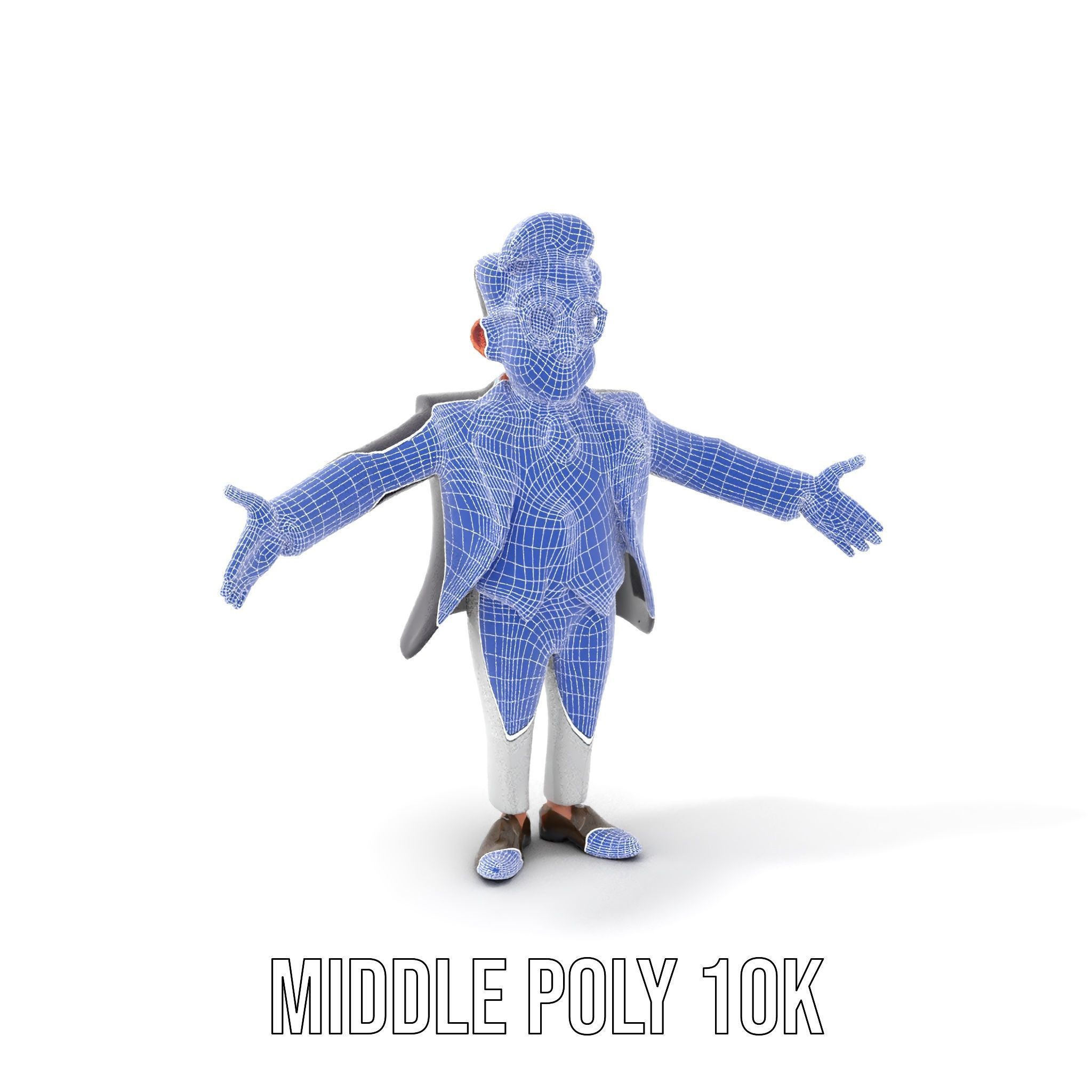 Charming Animated Businessman D Model  Rigged and Animated Low-poly 3D model_21