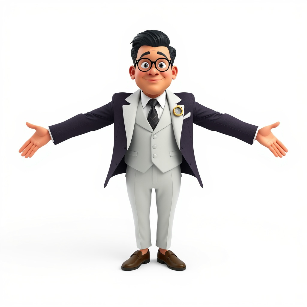 Charming Animated Businessman D Model  Rigged and Animated Low-poly 3D model_2