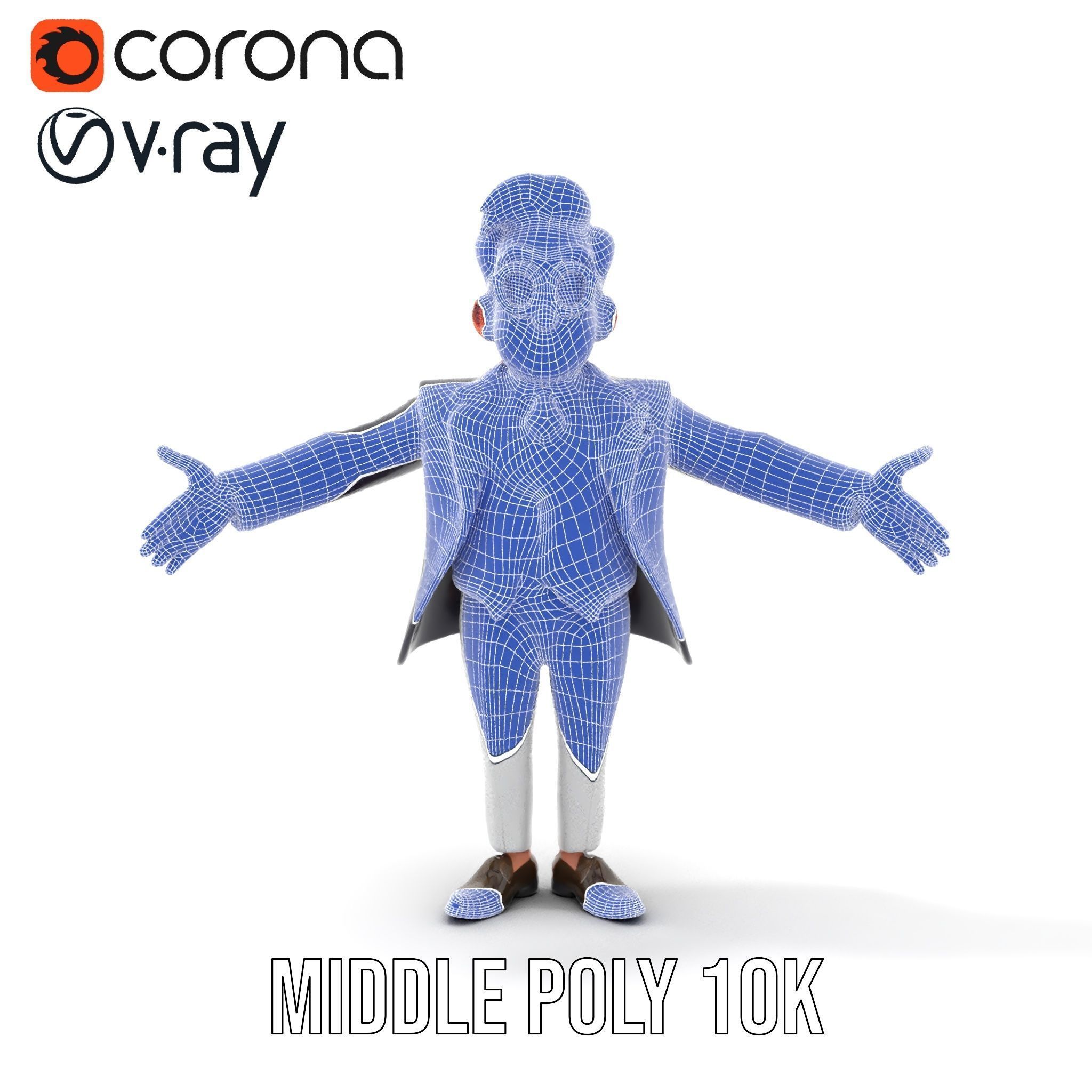 Charming Animated Businessman D Model  Rigged and Animated Low-poly 3D model_34