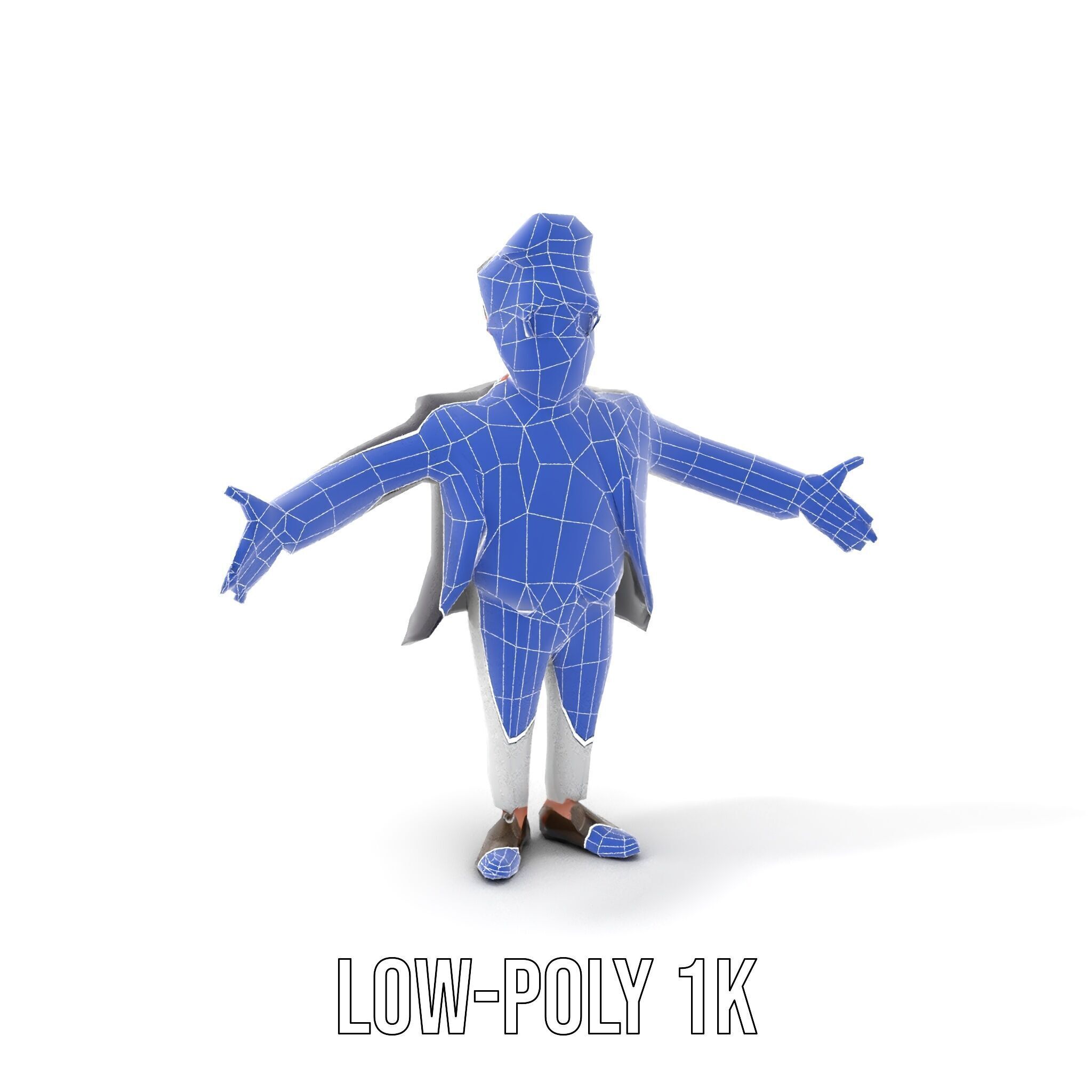 Charming Animated Businessman D Model  Rigged and Animated Low-poly 3D model_25
