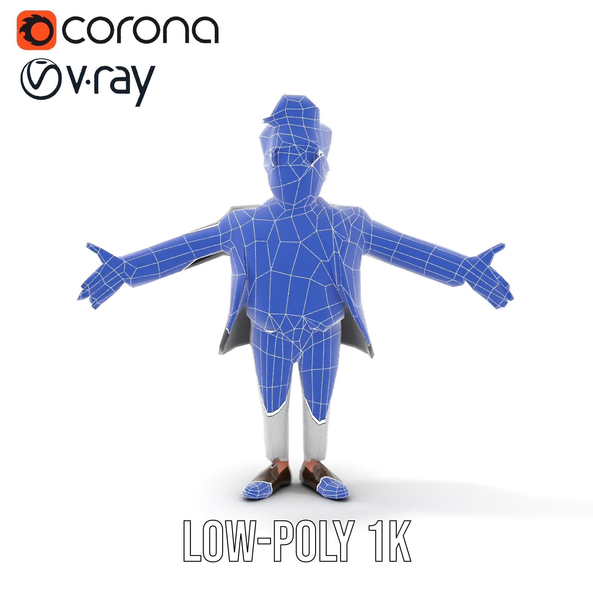 Charming Animated Businessman D Model  Rigged and Animated Low-poly 3D model_31