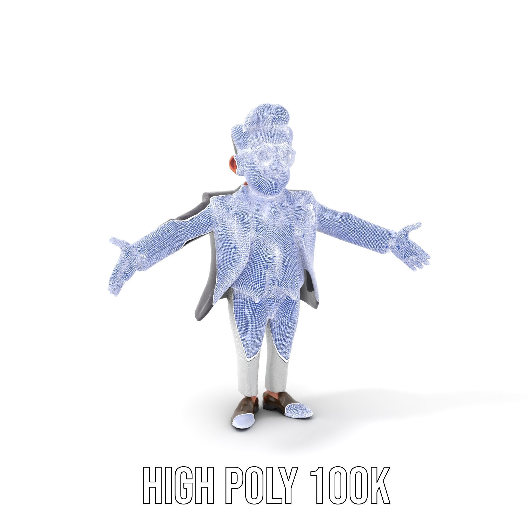 Charming Animated Businessman D Model  Rigged and Animated Low-poly 3D model_4