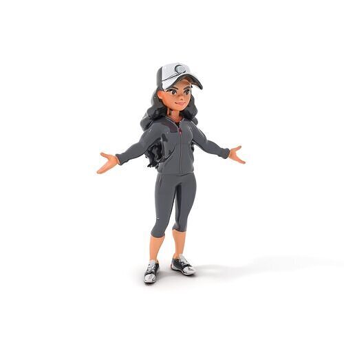 Sporty Female Athlete Rigged and Animated D Model Low-poly 3D model