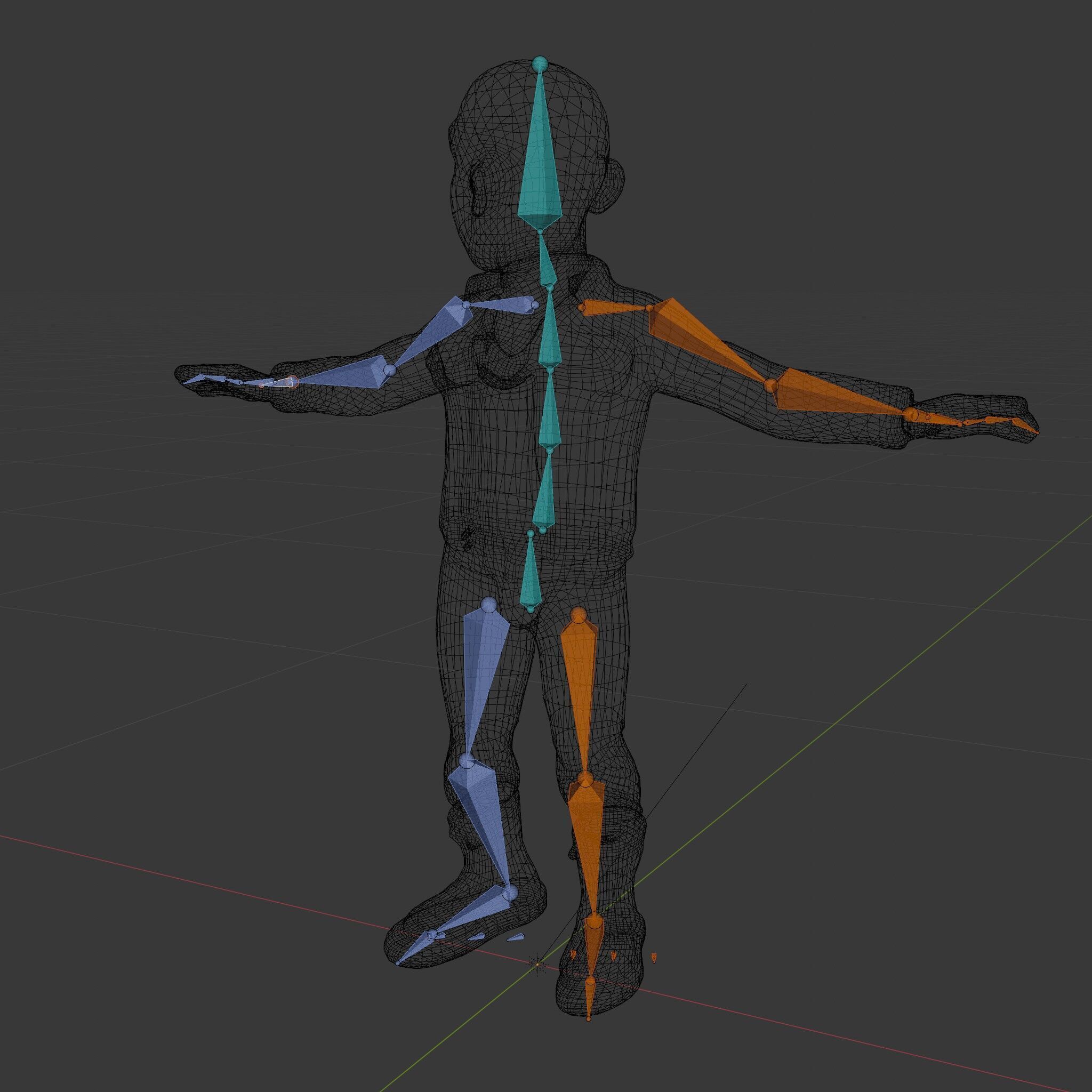 Bald Urban Character with Casual Attire  Rigged and Animated Low-poly 3D model_6