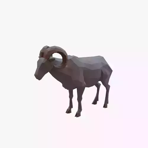 Ram low poly Low-poly 3D model