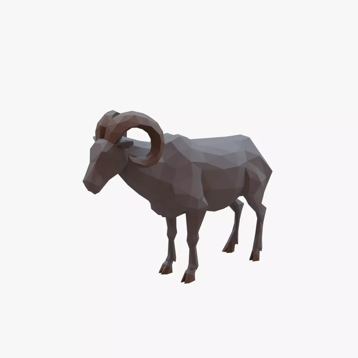 Ram low poly Low-poly 3D model_0