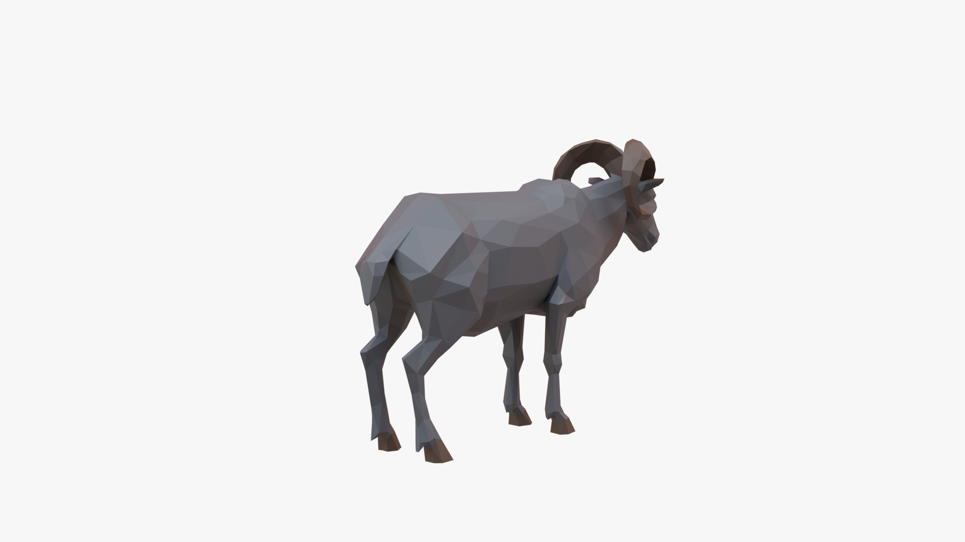 Ram low poly Low-poly 3D model_5