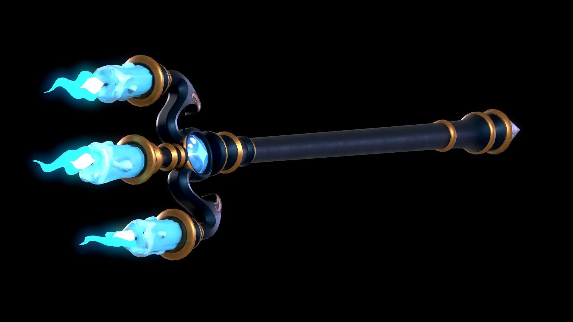 Spear Low-poly 3D model_5