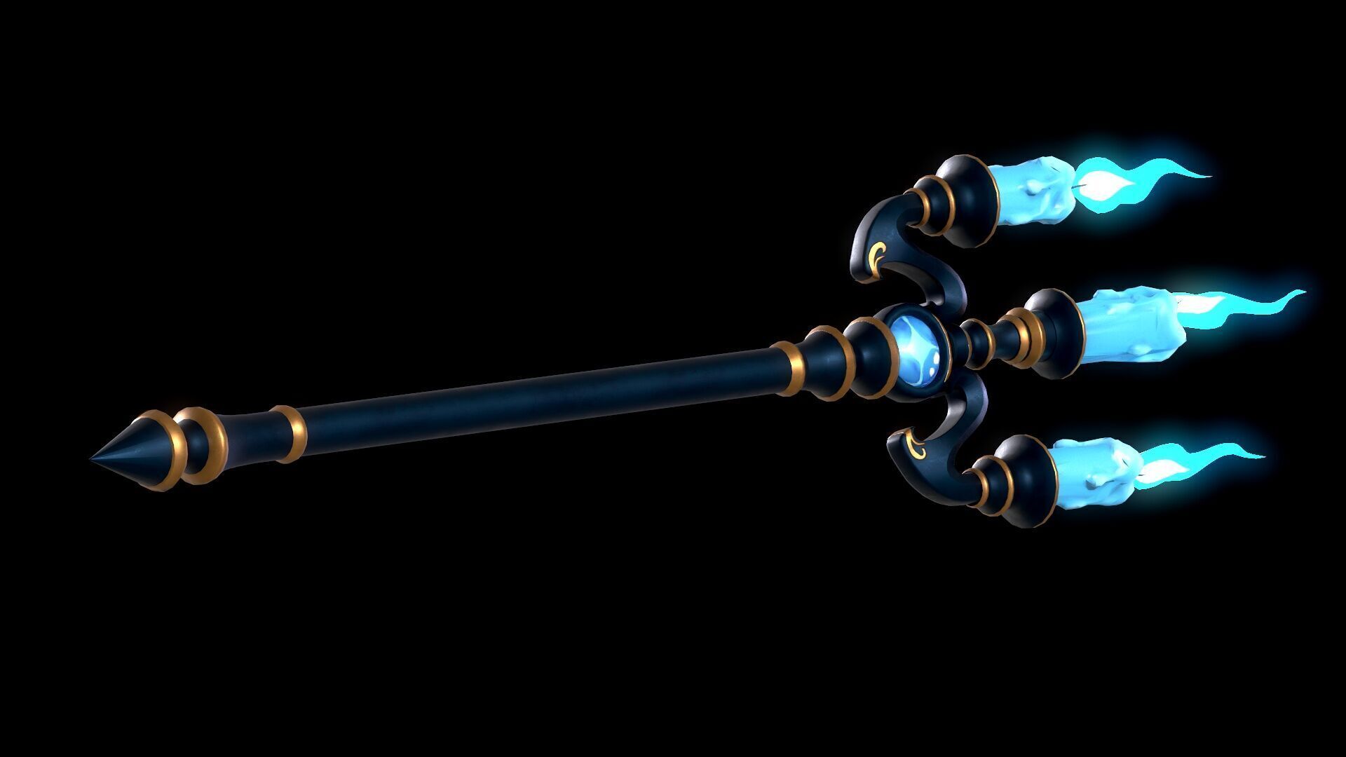 Spear Low-poly 3D model_6