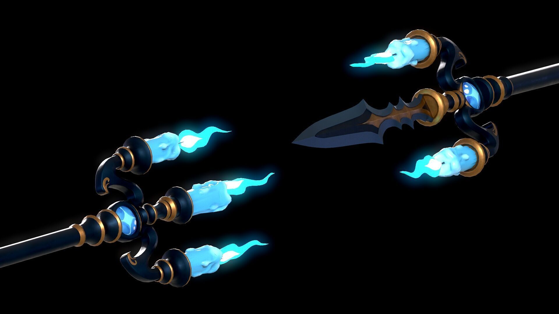 Spear Low-poly 3D model_15