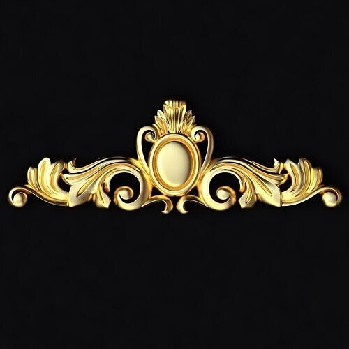 Central decor ornament for furniture 3D model
