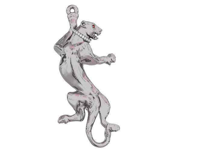 Gold Tiger Pendant Zodiac Lucky Tiger Pendant 3D print model
