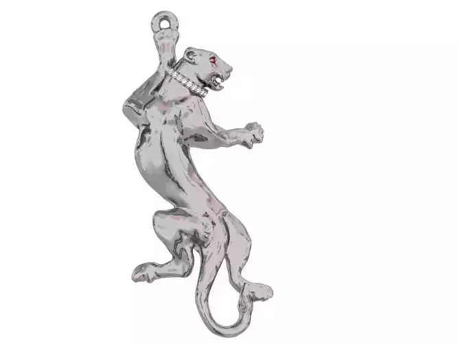 Gold Tiger Pendant Zodiac Lucky Tiger Pendant 3D print model
