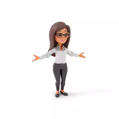 Stylish Professional Character Rigged and Animated D Model
