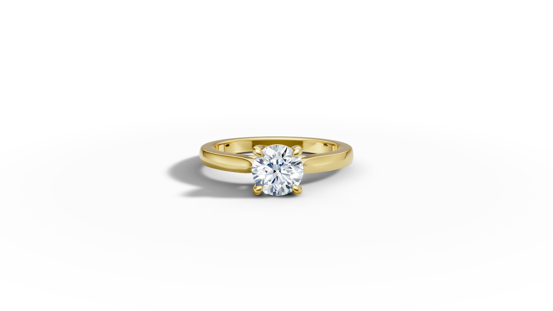 1ct Trellis Engagement Solitaire Ring 4claw setting  3D print model_2