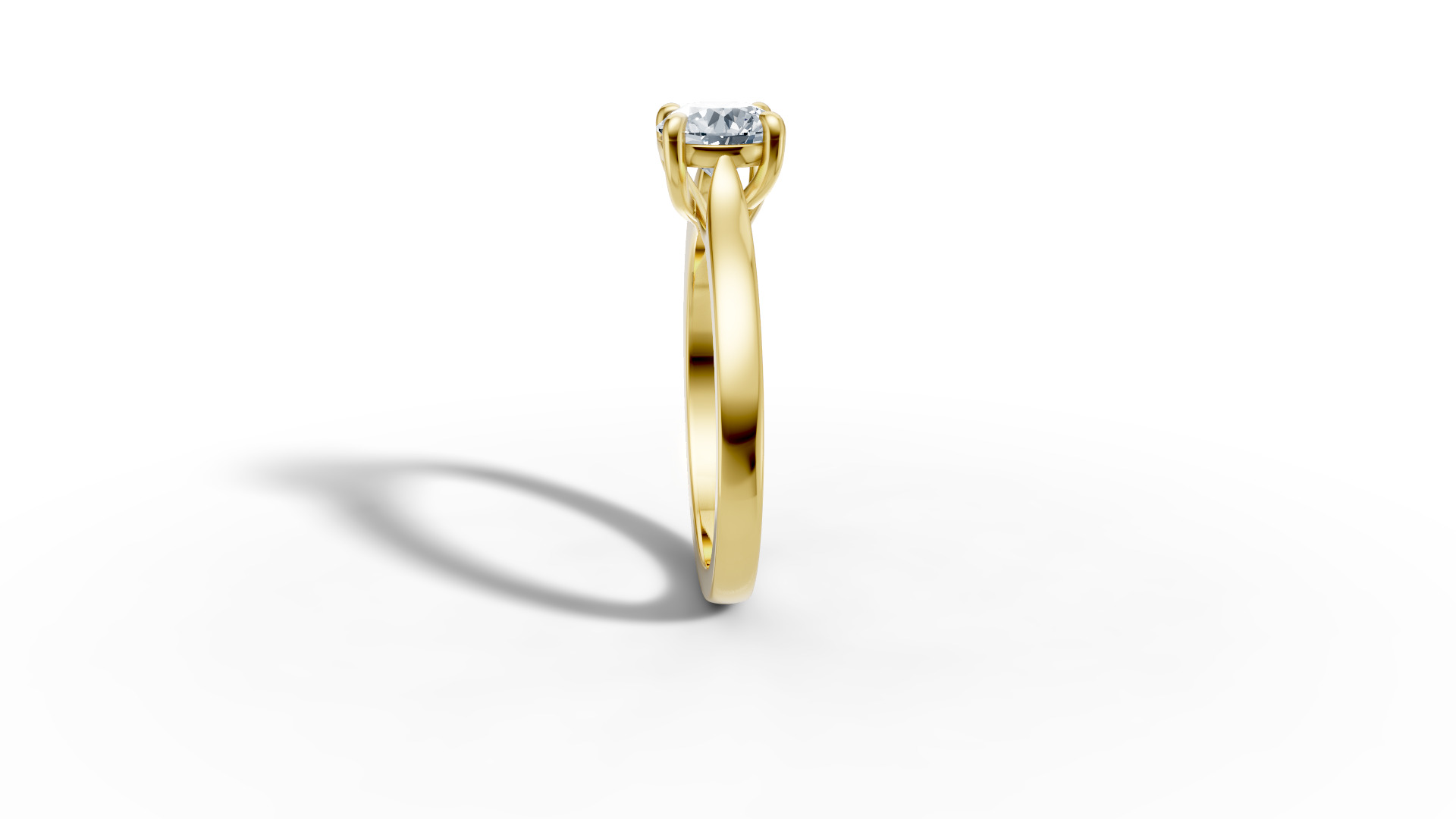 1ct Trellis Engagement Solitaire Ring 4claw setting  3D print model_30