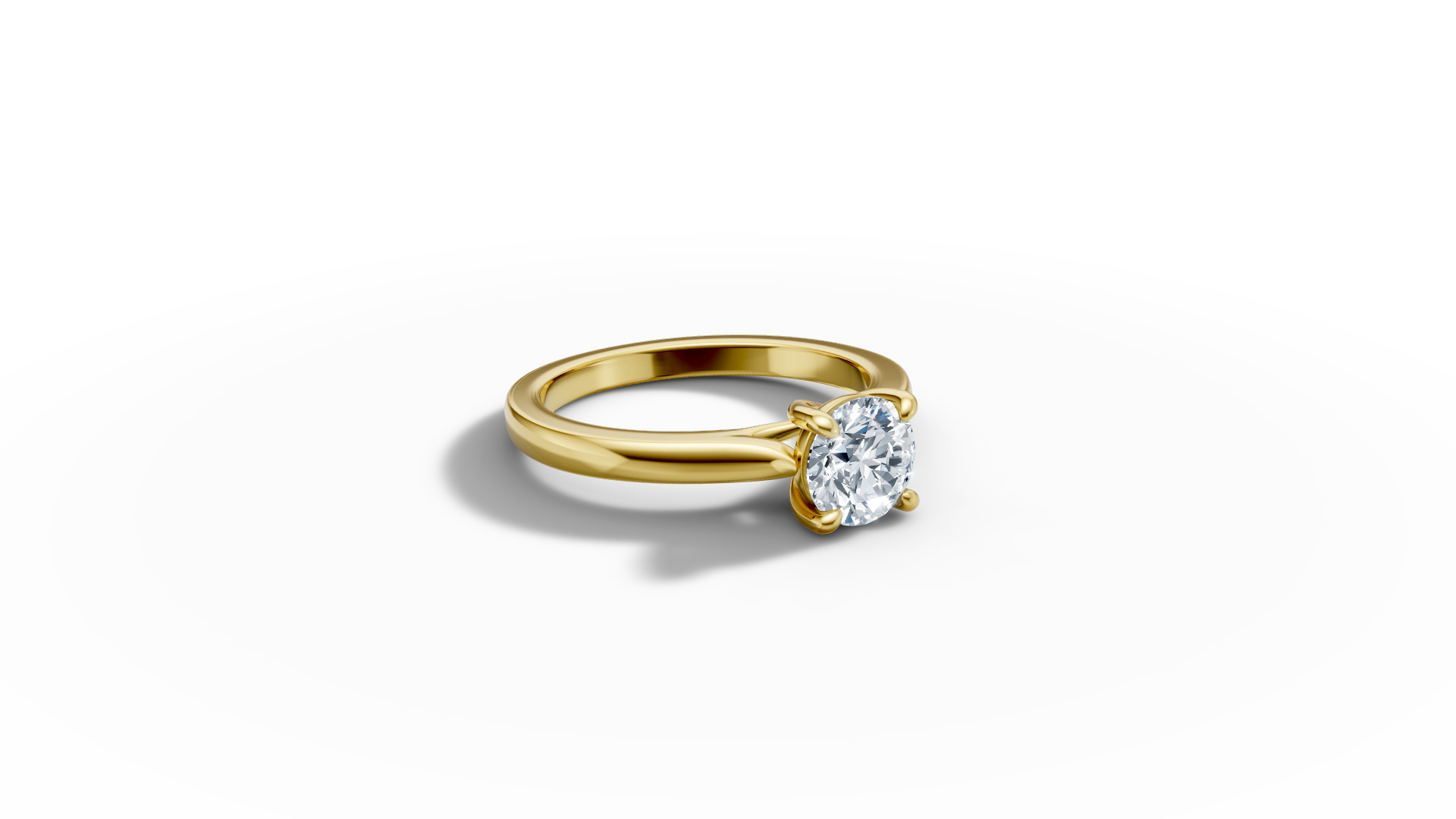 1ct Trellis Engagement Solitaire Ring 4claw setting  3D print model_45