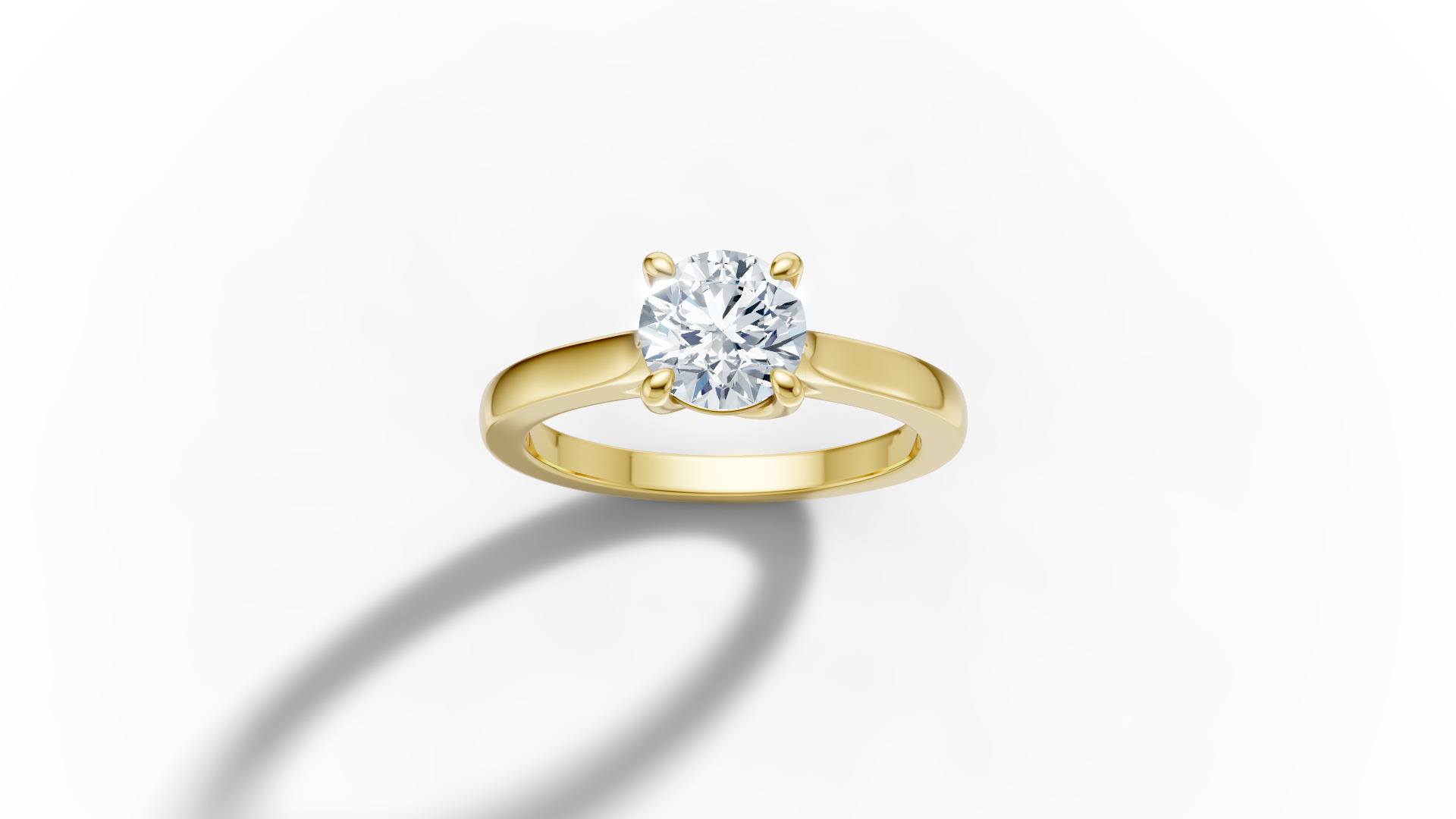 1ct Trellis Engagement Solitaire Ring 4claw setting  3D print model_40