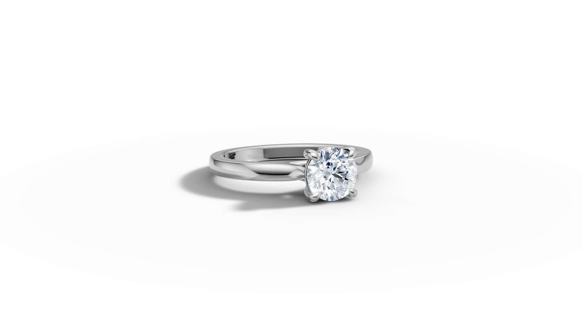 1ct Trellis Engagement Solitaire Ring 4claw setting  3D print model_22