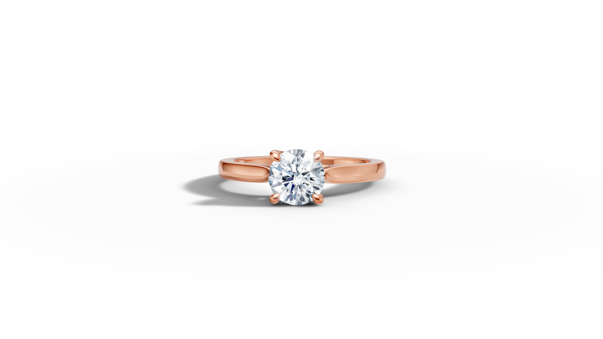 1ct Trellis Engagement Solitaire Ring 4claw setting  3D print model_11