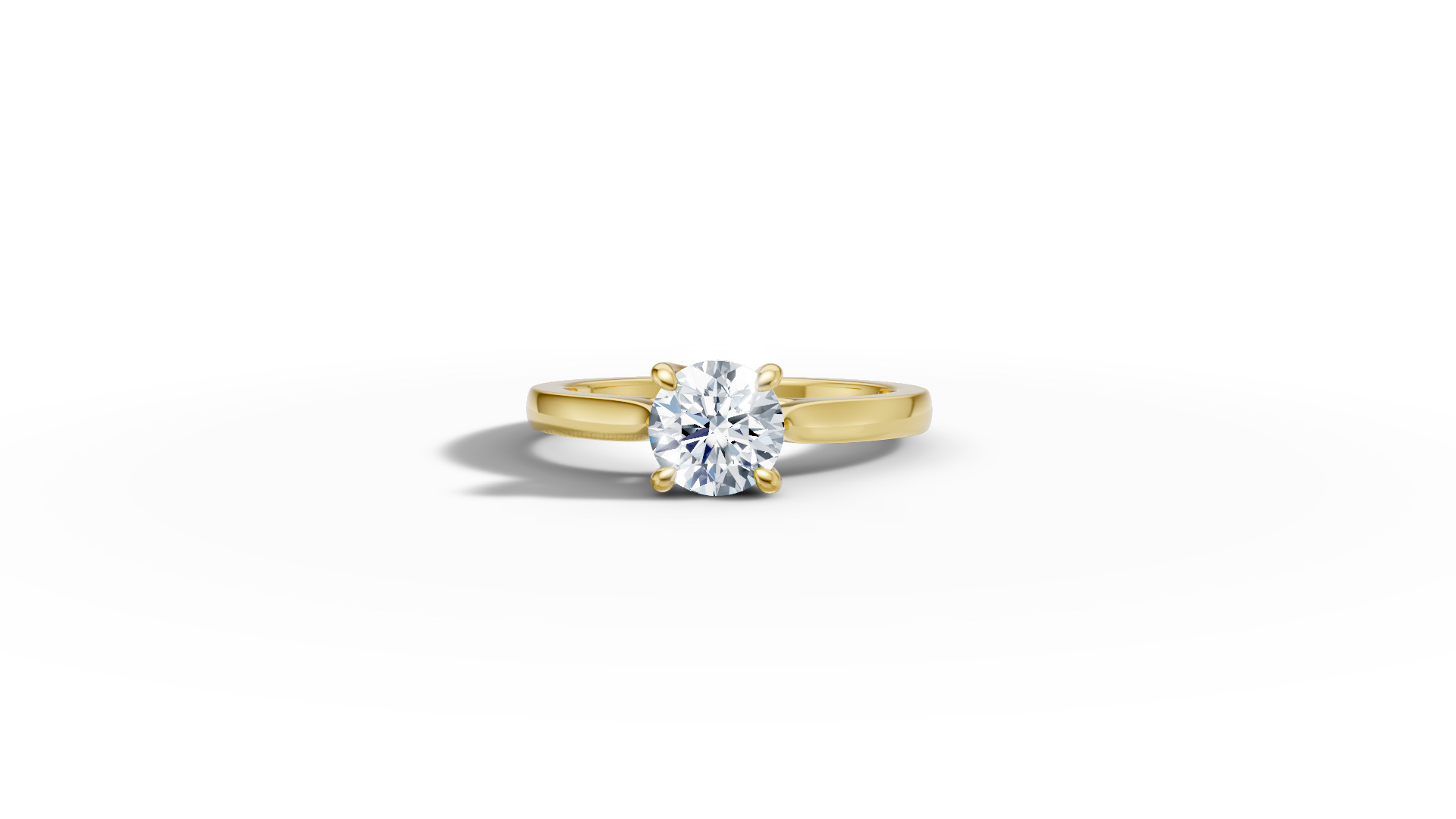 1ct Trellis Engagement Solitaire Ring 4claw setting  3D print model_12