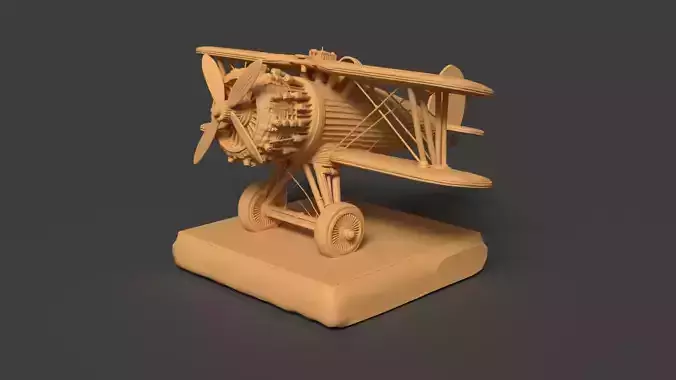  Chinese wooden airplane figure   