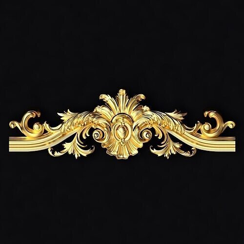 Central decor ornament for furniture 3D model