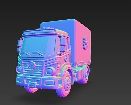 Artistic Luxury Pickup Truck 3D model 7